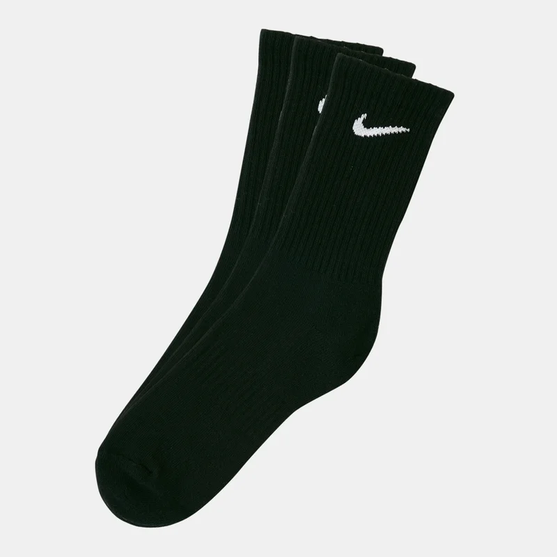 Nike Black Men's Everyday Lightweight Training Crew Socks (3 Pack)  | Best Price UAE